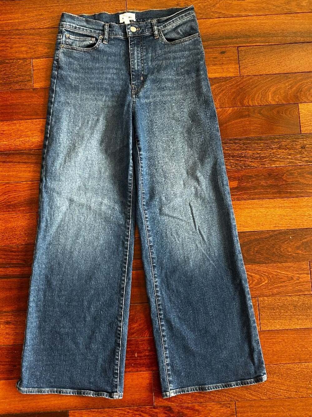 FRAME Wide Leg Flare Jeans Kinmount Wash Size 30